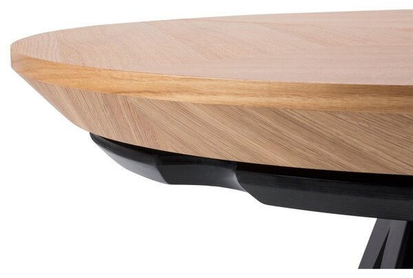 Okrúhly rozkladací jedálenský stôl s prídavnou doskou s doskou v dubovom dekore ø 120 cm Magnus – Windsor & Co Sofas