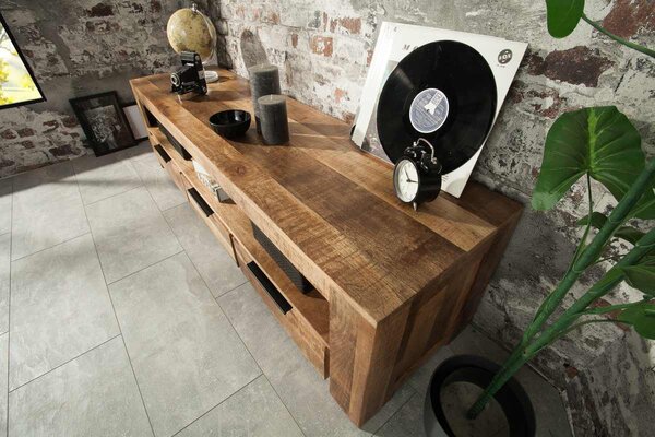 Dizajnový TV stolík Thunder 170 cm mango