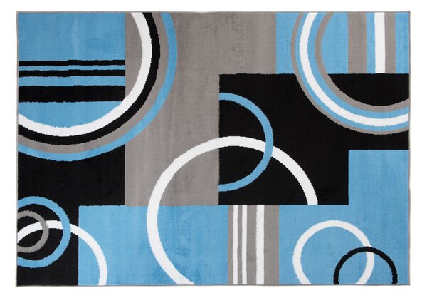 TA Koberec Z897A BLUE MAYA PP EYM Čierny Obdĺžnikový Rozmer: 80x150 cm