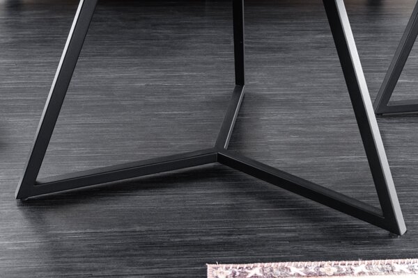 Kávový stolík MARVELOUS 90cm keramika taupe tvrdené sklo
