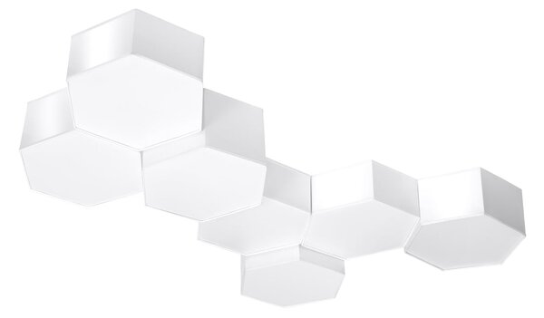 Stropné svietidlo Sunde 1, 1x biele plastové tienidlo, (biely plast)