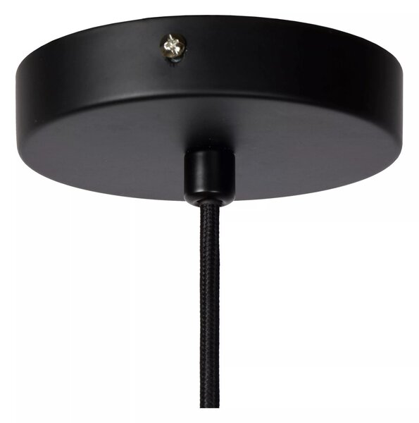 Lucide 03435/56/30 závesné stropné svietidlo Magali 1x40W | E27 - čierna, ratan. stmievateľné