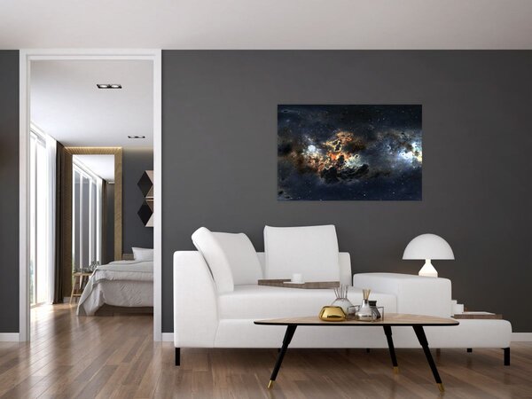 Obraz - Vesmír s hmlovinou (90x60 cm)