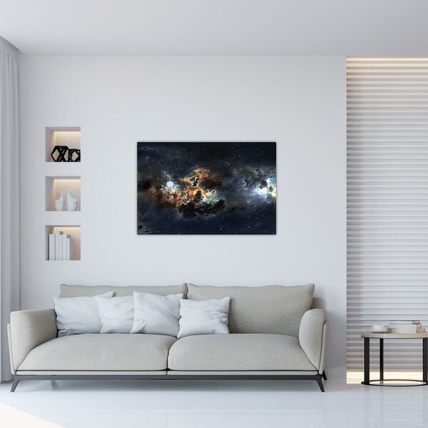 Obraz - Vesmír s hmlovinou (90x60 cm)