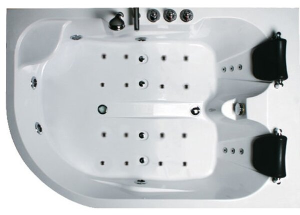 BPS-koupelny Hydromasážna vírivá vaňa Carmen 631L 180x120, ľavá