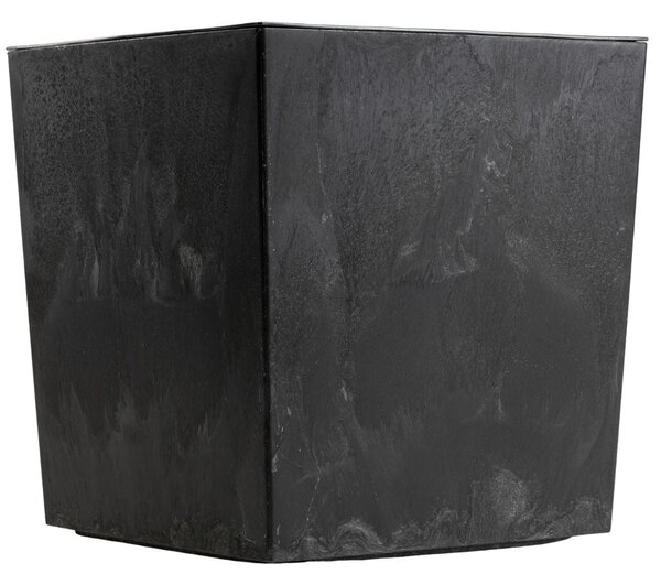 PLASTOVÝ KVETINÁČ FLORE 41X39,5X39,5 CM IMITÁCIA BETÓNU ČIERNA