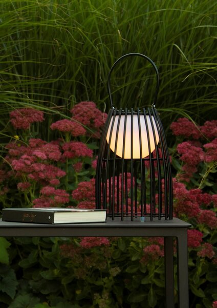Lucide 06801/01/30 LED vonkajšia stolná lampička Fjara 1x0,3W | 30lm | 2800K | IP44 - čierna, stmievateľná, kovová, nabíjacia