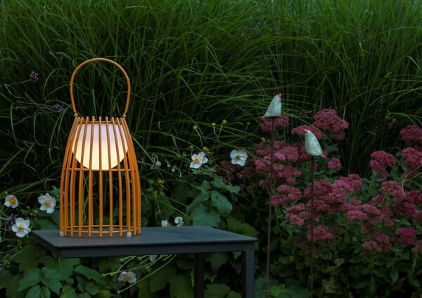 Lucide 06801/01/43 LED vonkajšia stolná lampička Fjara 1x0,3W | 30lm | 2800K | IP44 - hnedá, stmievateľná, kovová, nabíjacia
