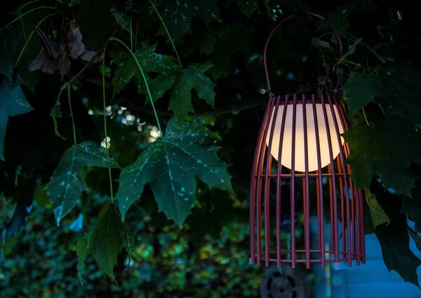 Lucide 06801/01/97 LED vonkajšia stolná lampička Fjara 1x0,3W | 30lm | 2800K | IP44 - hrdzavá, stmievateľná, kovová, nabíjacia