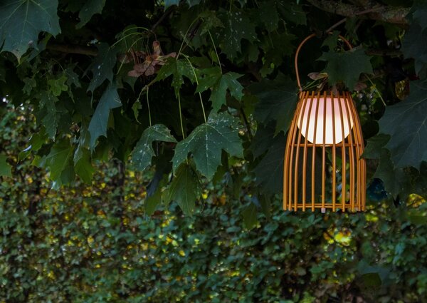 Lucide 06801/01/43 LED vonkajšia stolná lampička Fjara 1x0,3W | 30lm | 2800K | IP44 - hnedá, stmievateľná, kovová, nabíjacia