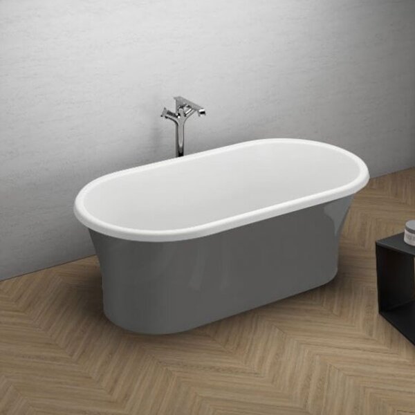 Polimat Akrylátová voľne stojaca vaňa Amona New 150x75 POLIMAT-Rozmery: 150x75, POLIMAT-Farba vane: Biela / biela lesk