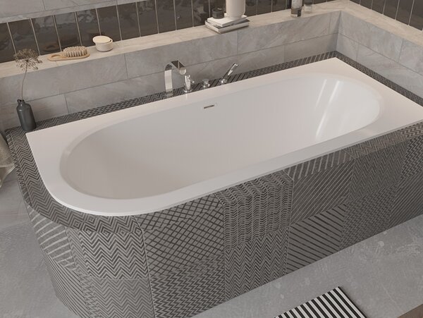 Besco Akrylátová asymetrická vaňa Avita Slim Plus 150x75, s prepadom BESCO-Typ výpuste: Alcaplast Click-Clack so štrbinovým prepadom, chróm, BESCO-Rozmery: 150x75, BESCO-Orientácia: Pravá