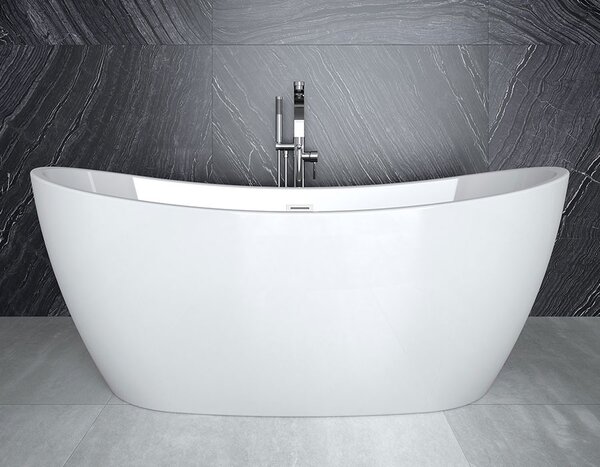 Besco Akrylátová voľne stojaca vaňa Ayla 170x80 BESCO-Typ výpuste: Click-Clack s prepadom, chróm, BESCO-Rozmery: 170x80, BESCO-Farba: Biela