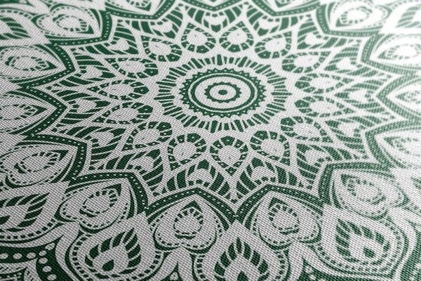 Obraz Mandala harmónie na zelenom pozadí