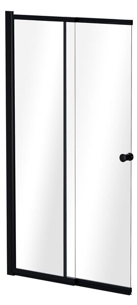Besco Vaňová zástena s posuvným dielom EASY SLIDE BLACK 100150 (100x150 cm | Transparent)