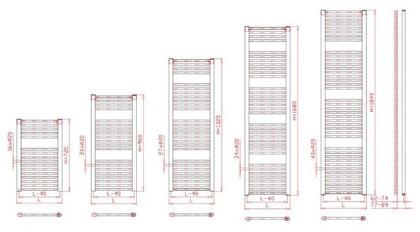 BPS-koupelny Kúpeľňový radiátor Eco EC 6073 / biela RAL 9016 (72x60 cm)