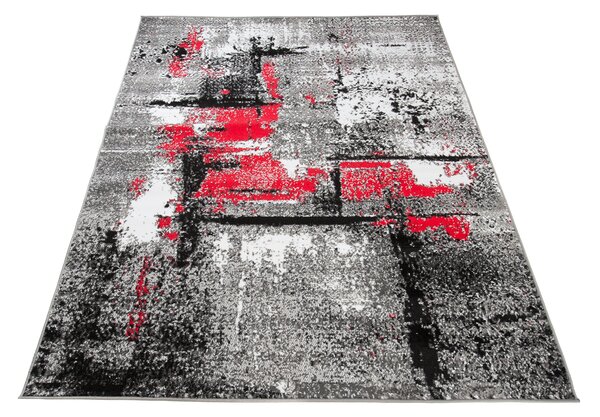 TA Koberec Q541A WHITE MAYA PP ESM Sivý Obdĺžnikový Rozmer: 80x150 cm