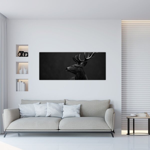 Obraz - Portrét jeleňa (120x50 cm)