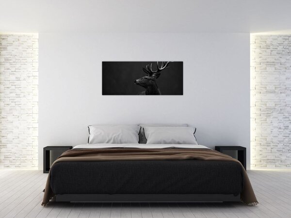 Obraz - Portrét jeleňa (120x50 cm)