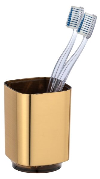 Téglik na zubné kefky v zlatej farbe Wenko Auron