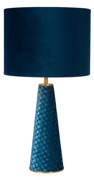 Lucide 10501/81/37 stolná lampička Extravaganza Velvet - 1x40W | E27 - tyrkysová, kov, vypínač na kábli