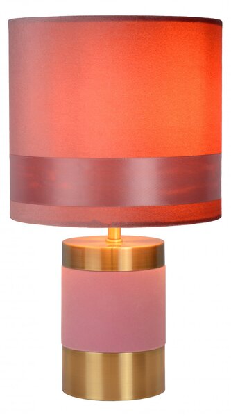 Lucide 10500/81/66 stolná lampička Extravaganza Frizzle 1x40W | E14 - ružová, kov, vypínač na kábli