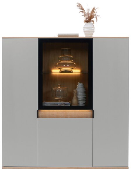 VYSOKÁ KOMODA, sivá, farba duba, 130,5/134,6/42 cm Dieter Knoll - Komody