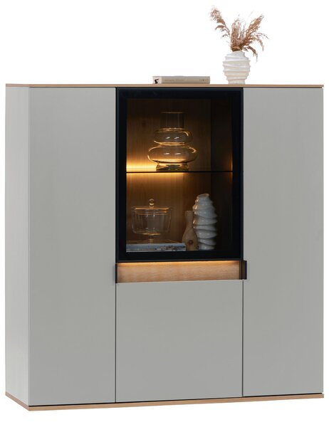 VYSOKÁ KOMODA, sivá, farba duba, 130,5/134,6/42 cm Dieter Knoll - Komody