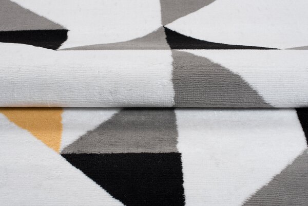 TA Koberec Z896A WHITE MAYA PP EYM Čierny Obdĺžnikový Rozmer: 80x150 cm