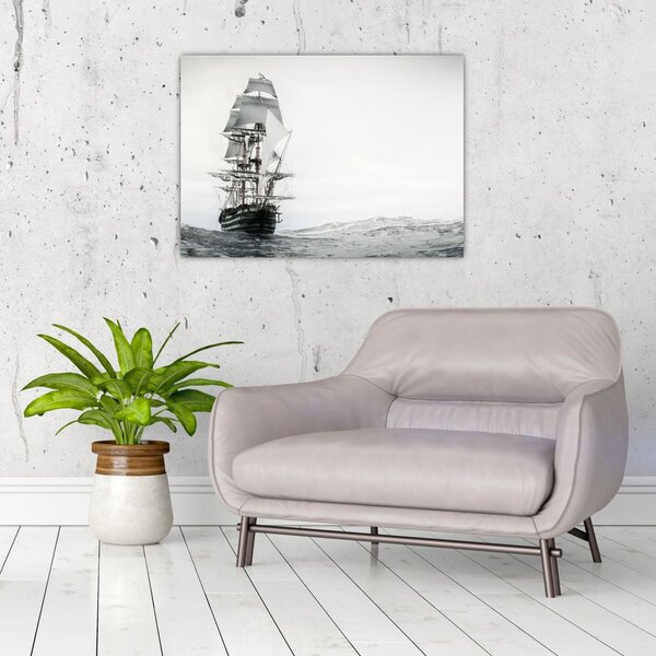 Obraz - Loď plávajúca po oceáne (70x50 cm)