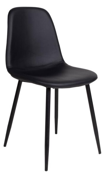 Dizajnová jedálenská stolička Myla, čierna -