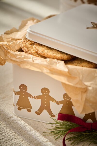 Plechová škatuľa Gingerbread Couples Square