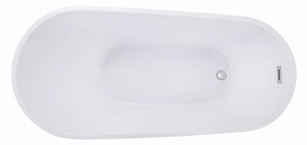 Besco Akrylátová voľne stojaca vaňa Melody Glam Z 150x80 (170x80) BESCO-Typ výpuste: Click-Clack s prepadom, chróm, BESCO-Rozmery: 150x80, BESCO-Farba: Biela/zlatá