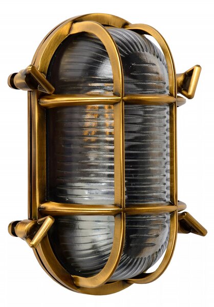 Lucide 11891/20/02 nástenná vonkajšia lampa Dudley 1x40W | E27 | IP65 - mosadzná, stmievateľná