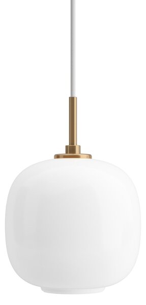 Závesná lampa VL 45 Radiohus, 175, Brass / White Opal – Louis Poulsen