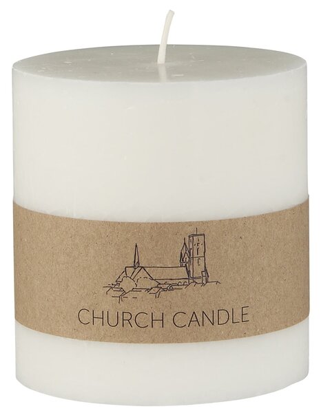 Sviečka Church Rustic White 10 cm