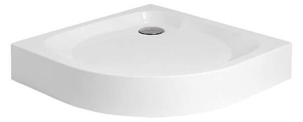 Polimat Kompaktná štvrťkruhová akrylátová sprchová vanička New Style 1 80x80 (90x90, 100x100) POLIMAT-Farba: Biela, POLIMAT-Rozmery: 80x80