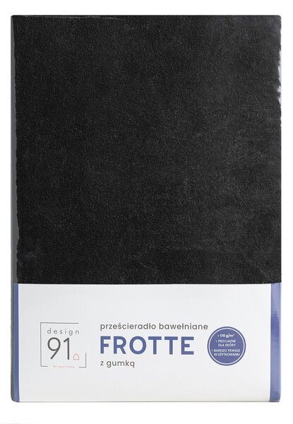 FROTÉ PRESTIERADLO 140X200 CM, VÝŠKA 20 CM ČIERNE