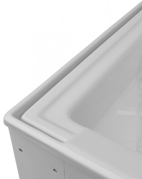 RR Machine Priemyselný sprchový box POLY NEW 80 W-VZ, ZÁVES TEIKO-Farba: Biela, TEIKO-Rozmery: 81x81, TEIKO-Variant: bez výrezu pre odpadovú rúru