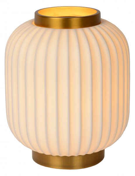 Lucide 13535/24/31 stolná lampička Gosse 1x40W | E14 - biela, porcelán, vypínač na kábli