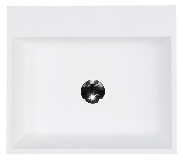 Besco Voľne stojace umývadlo z liateho mramoru Vera Glam G UM VS 50x42x85 cm, bez otvoru pre batériu