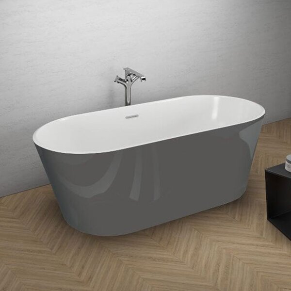 Polimat Akrylátová voľne stojaca vaňa Uzo 160x80 POLIMAT-Rozmery: 160x80, POLIMAT-Farba vane: Biela / biela lesk