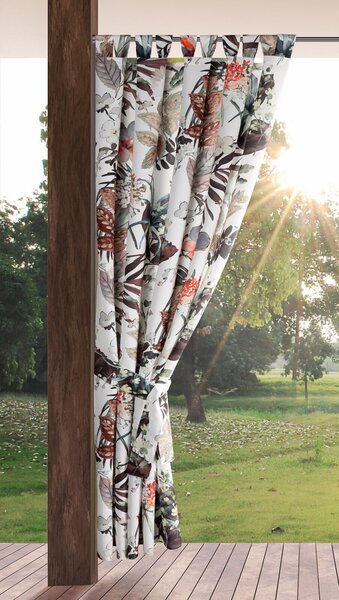 ZÁHRADNÝ VODEODOLNÝ ZÁVES NA PÚTKACH GARDEN 155X240 CM KVETY