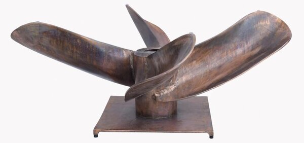 Dizajnový konferenčný stolík Propeller, 85 cm, antik medený
