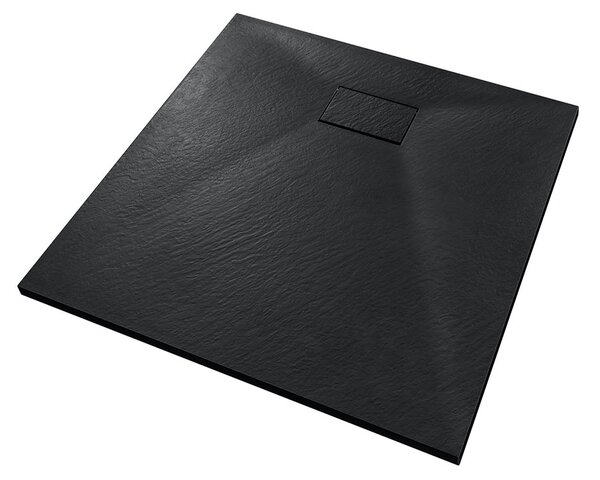 Besco Štvorcová sprchová vanička z SMC kompozitu VEXO BLACK SQ 80x80 (90x90) BESCO-Rozmery: 80x80