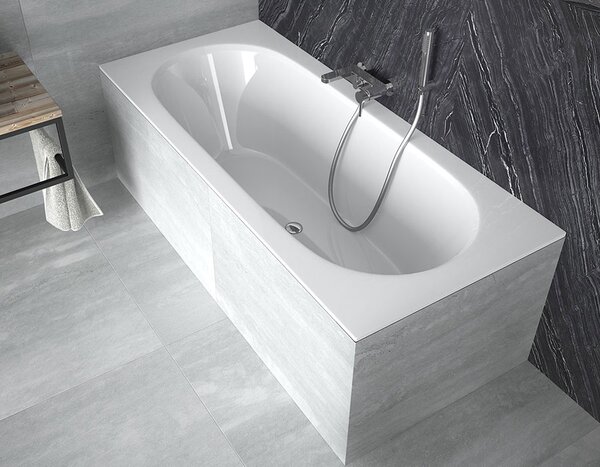 Besco Akrylátová obdĺžniková vaňa Vitae Slim 150x75 (160x75, 170x75, 180x80) BESCO-Rozmery: 150x75, BESCO-Farba: Biela