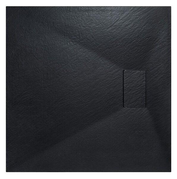 Besco Štvorcová sprchová vanička z SMC kompozitu VEXO BLACK SQ 80x80 (90x90) BESCO-Rozmery: 80x80