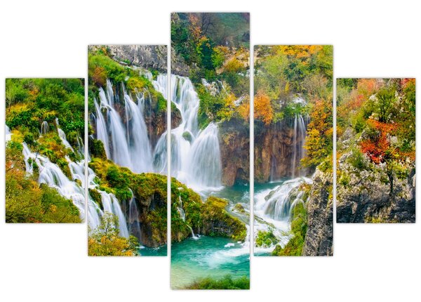 Obraz - Národný park Plitvické jazerá (150x105 cm)
