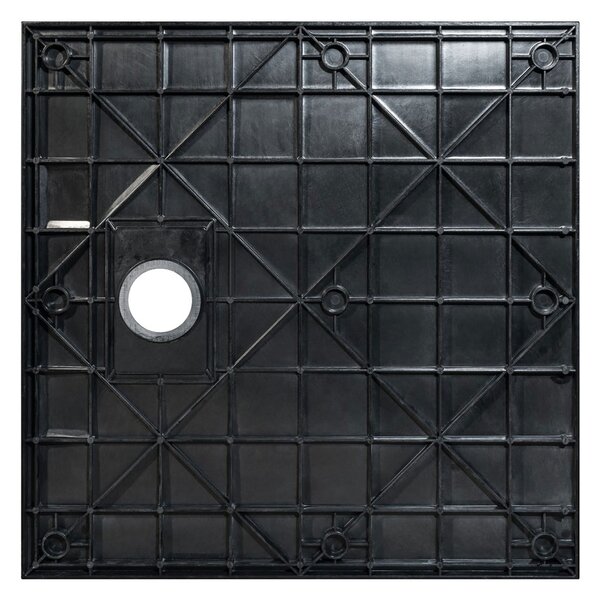 Besco Štvorcová sprchová vanička z SMC kompozitu VEXO BLACK SQ 80x80 (90x90) BESCO-Rozmery: 80x80