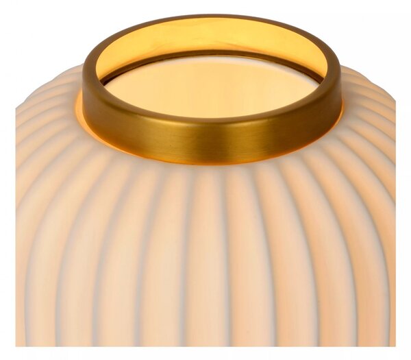 Lucide 13535/24/31 stolná lampička Gosse 1x40W | E14 - biela, porcelán, vypínač na kábli